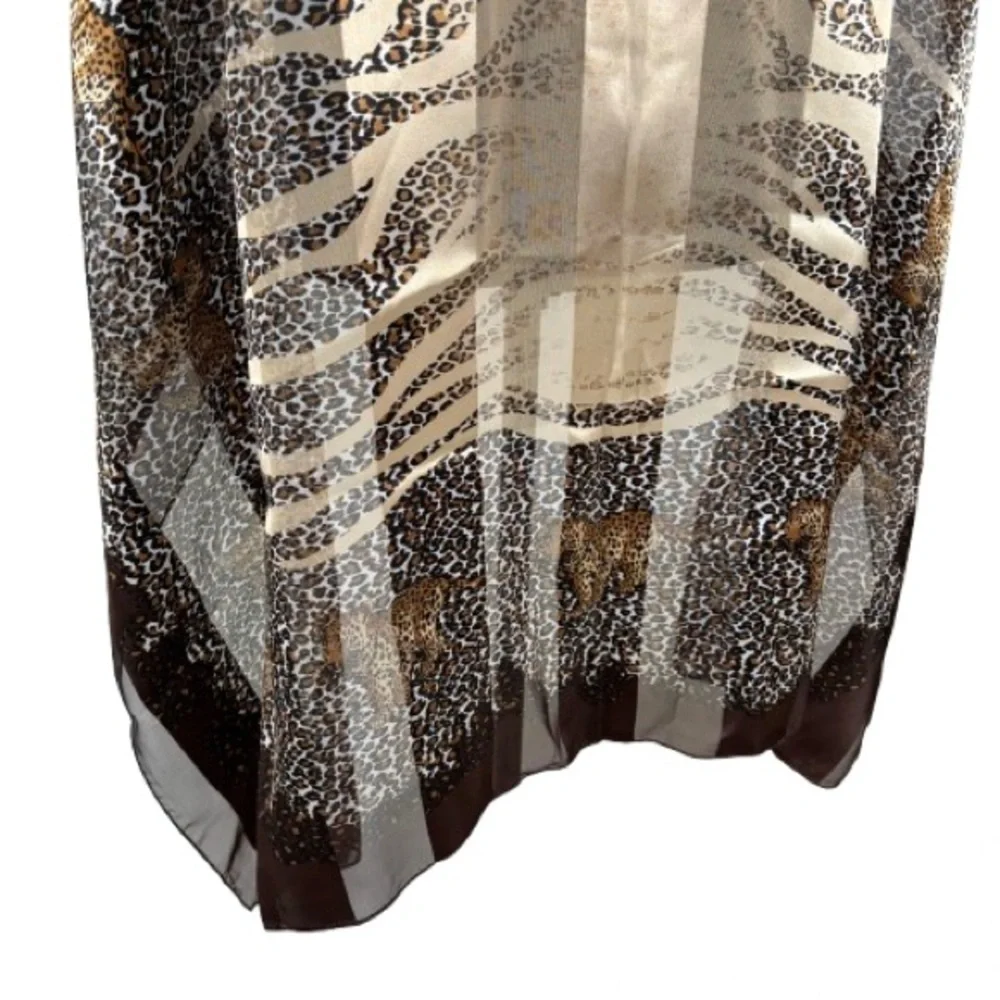 Leopard Cub Safari Print Sheer Multi Purpose Scarf Size OS